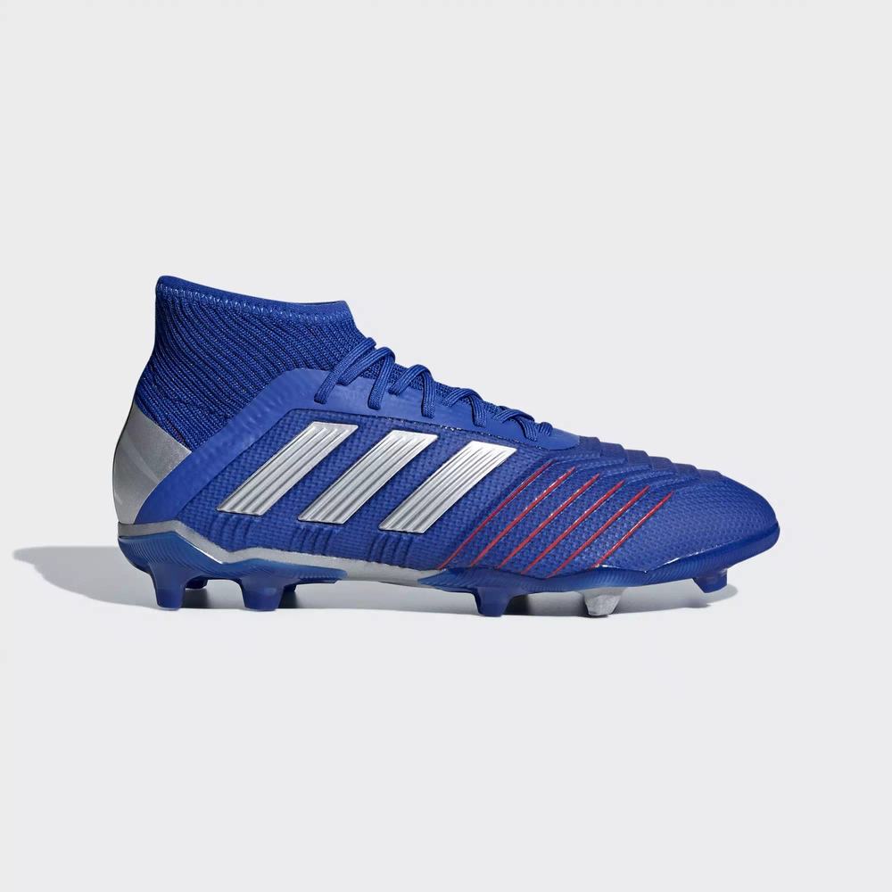 Adidas Predator 19.1 Firm Ground Tacos de Futbol Azules Para Niño (MX-76784)